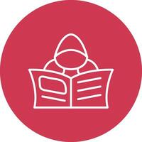 Hacker Line Multi Circle Icon vector