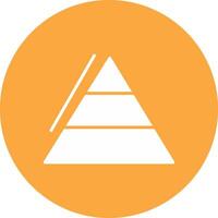 Pyramid Charts Glyph Multi Circle Icon vector