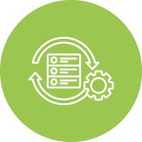 Data Processing Line Multi Circle Icon vector