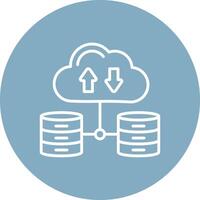 Data Network Line Multi Circle Icon vector