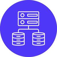 Data Server Line Multi Circle Icon vector