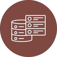 Databases Line Multi Circle Icon vector