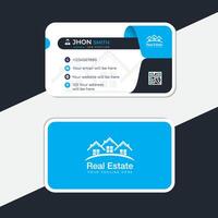 Real estate professional business card template design. vector