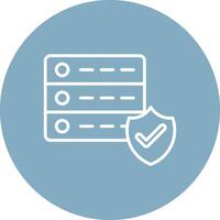 Data Protection Line Multi Circle Icon vector