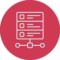 Database Line Multi Circle Icon vector