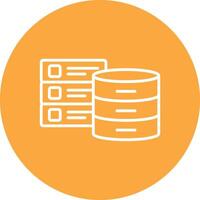 Databases Line Multi Circle Icon vector