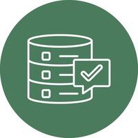 Data Quality Line Multi Circle Icon vector
