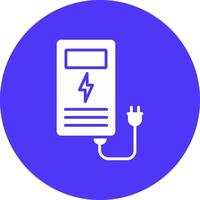 Electric Station Glyph Multi Circle Icon vector