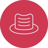 Hat Line Multi Circle Icon vector