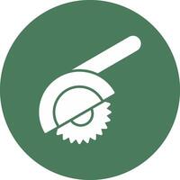 Mitre Saw Glyph Multi Circle Icon vector