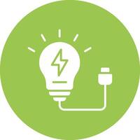 Lightbulb Glyph Multi Circle Icon vector