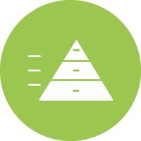 Pyramid Chart Glyph Multi Circle Icon vector