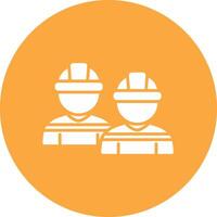 Engineering Team Glyph Multi Circle Icon vector