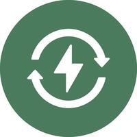 reciclar glifo multi circulo icono vector