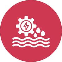 Hydro Power Glyph Multi Circle Icon vector