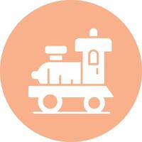 Locomotive Glyph Multi Circle Icon vector