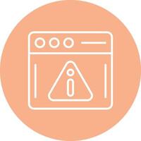 Warning Line Multi Circle Icon vector