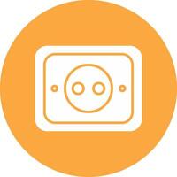 Socket Glyph Multi Circle Icon vector