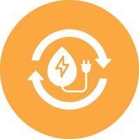 Water Energy Glyph Multi Circle Icon vector