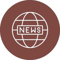 World News Line Multi Circle Icon vector