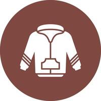 Hoodie Glyph Multi Circle Icon vector