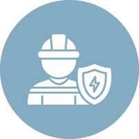 Engineering Protection Glyph Multi Circle Icon vector