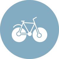 bicicleta glifo multi circulo icono vector