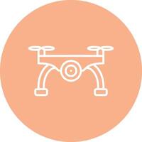 Camera Drone Line Multi Circle Icon vector
