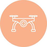 Camera Drone Line Multi Circle Icon vector