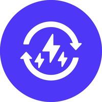 Renewable Energy Glyph Multi Circle Icon vector