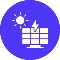 Solar Power Glyph Multi Circle Icon vector