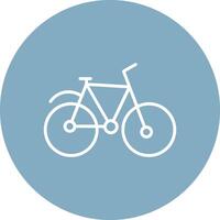 Bicycle Line Multi Circle Icon vector