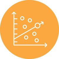 Scatter Graph Line Multi Circle Icon vector