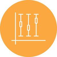 Box Plot Line Multi Circle Icon vector