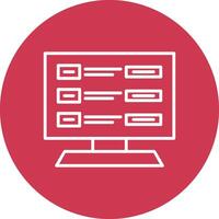 OnLine Multi Circle Survey Line Multi Circle Icon vector