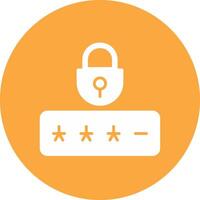 Password Glyph Multi Circle Icon vector