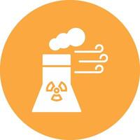 Power Station Glyph Multi Circle Icon vector