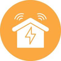Smart Home Glyph Multi Circle Icon vector