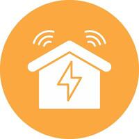 Smart Home Glyph Multi Circle Icon vector