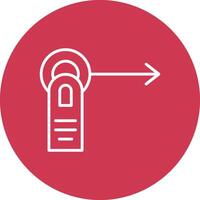 Tap Drag Line Multi Circle Icon vector