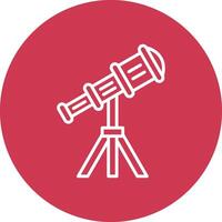 Telescope Line Multi Circle Icon vector