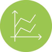 Area Graph Line Multi Circle Icon vector