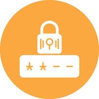 Password Glyph Multi Circle Icon vector