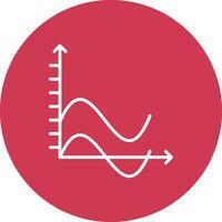 Wave Chart Line Multi Circle Icon vector