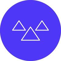 Triangles Line Multi Circle Icon vector