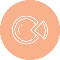 Dount Chart Line Multi Circle Icon vector