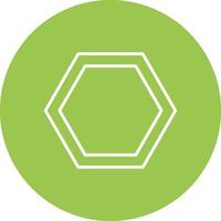 Hexagon Line Multi Circle Icon vector