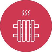 Radiator Line Multi Circle Icon vector