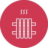 Radiator Line Multi Circle Icon vector