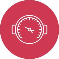 Pressure Gauge Line Multi Circle Icon vector